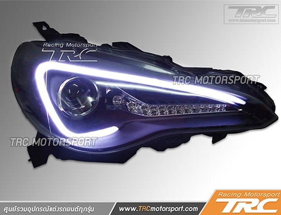 ไฟหน้า Projector  DRL-Lightbar GT86 2012 โคมดำ ระบบไฟเลี้ยววิ่ง Japan Style